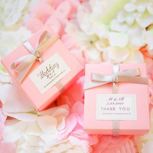 Custom Logo Thankyou Wedding Birthday Baby Shower Cookies Guests Event Party Favors Packaging Boxes