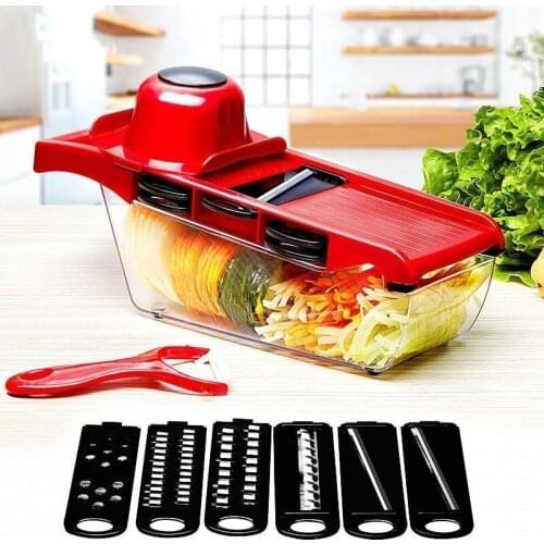 Vegetable Cutter With Steel Blade Mandoline Slicer Potato Peeler Carrot Cheese Grater Vegetable Slicer Kitchen Accessories Tool