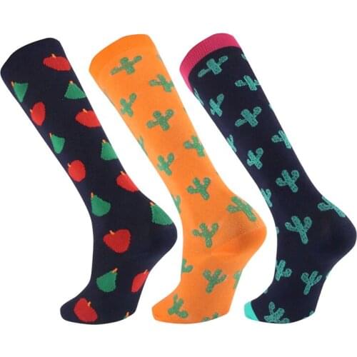 Compression Socks Women Men Anti Fatigue Pain Relief 15-20 MmHg Graduated Knee High Stockings Running Hiking Travel Fight Socks