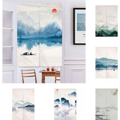 Kitchen Bathroom Cloth Door Curtain Bedroom Partition Curtain Geomantic Half Panel Curtain Home Decoration Doorway Curtain