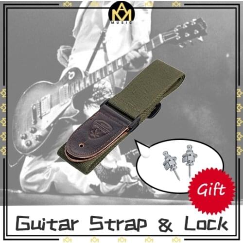 Guitar Strap & Lock Set W/ PU End Adjustable Shoulder Strap & Quick Release Round Head Guitar Strap Locks Easy To Install