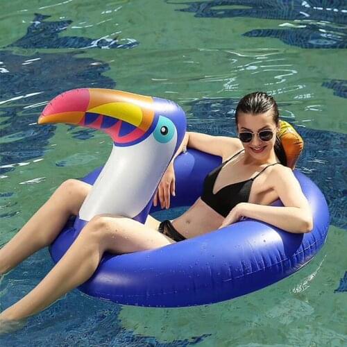 Rooxin Inflatable Woodpecker Pool Float Swimming Circle Rubber Ring Beach Party Swimming Ring for Adult Kids Water Sport Toys