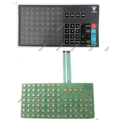 New original sm110p black overlay / SM110 keyboard film +green internal circuitry for DIGI sm-110 pole SM-110P electronic scale