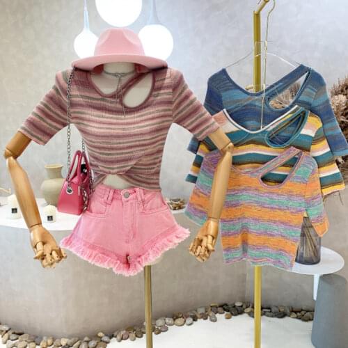 New Womens Clothing Summer 2021 High Waist Slim Ins Street Short Denim Jacket Korean Frayed Denim Jacket