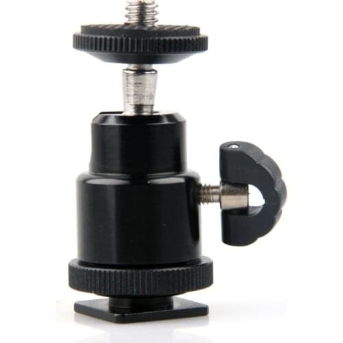 New Aluminum alloy can rotate 1/4 "screw tripod mount hot boot adapter hot boot tripod head SLR camera LED lamp mount