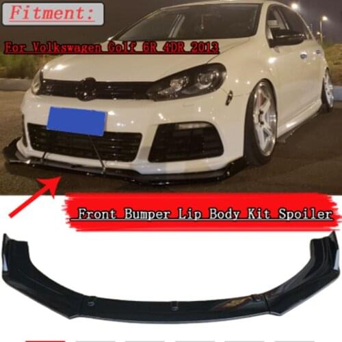 3PCS Car Front Bumper Splitter Lip Spoiler Diffuser Protector Guard Cover Trim For VW For Golf 4DR 6R 2013