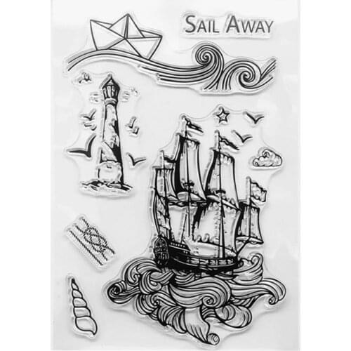 Pirate Ship Silicone Clear Seal Stamp DIY Scrapbooking Embossing Photo Album