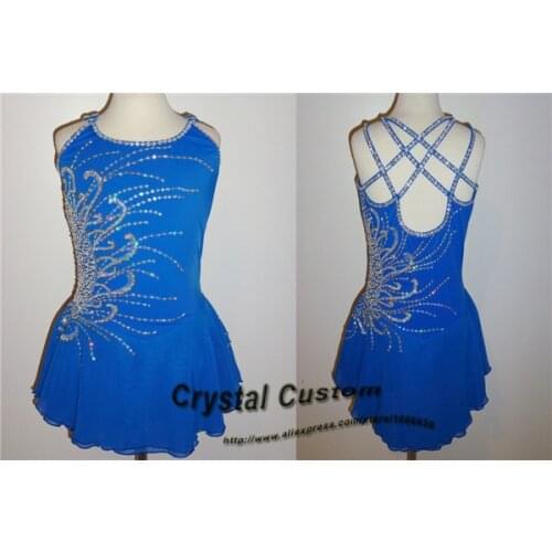 Hot Sales Ice Figure Skating Dresses Fashion New Brand Competition Girls Figure Skating Dresses Crystal DR3594