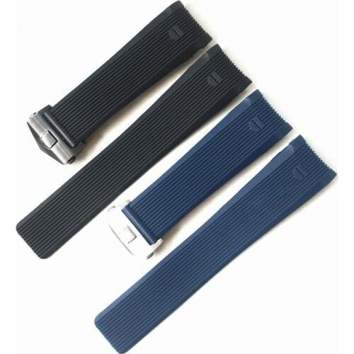 22mm New Style Rubber Silicone Watch Strap Black Blue Brown Watchband Suitable for Tag Heuer CARRERA AQUARACER Series Watch