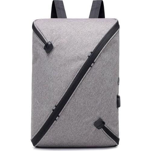 Mens backpack breathable wearable lightweight backpack USB charging headset hole computer mens bag