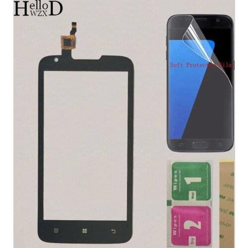 5.0" Mobile Touch Front Glass For Lenovo A680 A 680 Smartphone Touch Screen Digitizer Sensor Panel + Protecotr Film