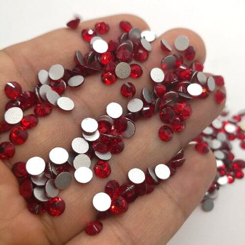 Siam SS3 SS4 SS5 SS6 SS10 SS20 SS30 for Nail Art Rhinestones Glitter Crystal Garment Decoration DIY Non HotFix stone strass