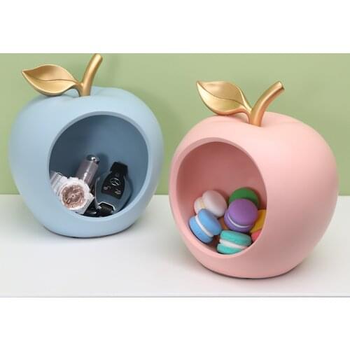 Figurine Apple Home Decor Apple Storage Box Home Decoration Ornamental Resin Art Sculpture Figurines Home Decor Gift Decorative