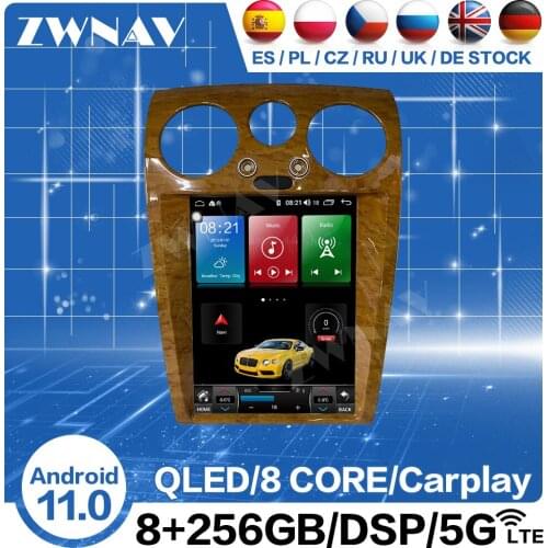 128G Tesla Screen Android 10 Player For Bentley Speeding SuperSport Continental GPS Navigation Auto Audio Radio Stereo Head Unit