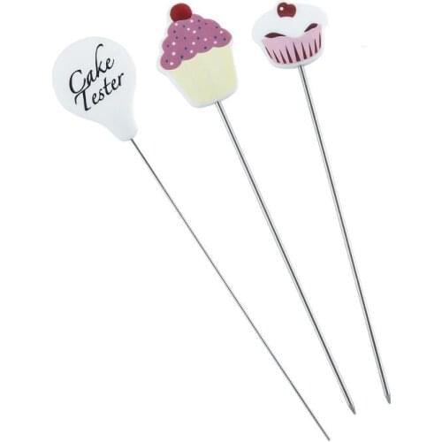 Cake Tester Baking Skewer Bread Probe For Cupcake Muffin Testing Stainless Steel Baking Pick Sticks Tool SN3614