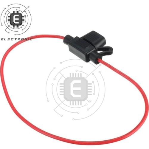 Waterproof Car Blade Fuse Holder Power Socket Mini Blade Type In-Line Fuse Holder with 10A Replacement Fuse