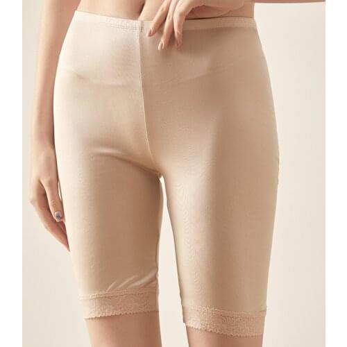 Womens 30% Real Silk 70% Viscose 20" Length Lace Pettipants Slip Pants shorts Bloomer Leggings 3065