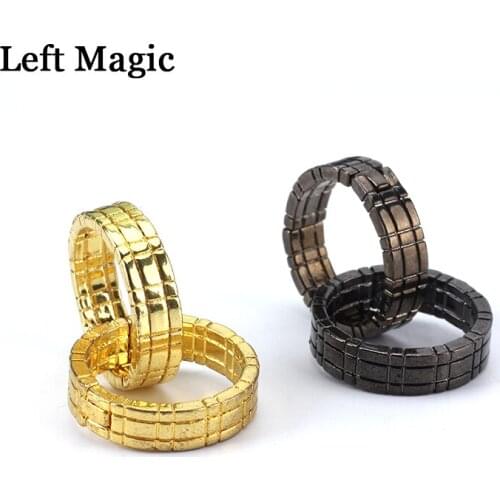 1set Himber Ring Gold Black color can choose Magic Tricks Ring Close Up Magic Props E3009