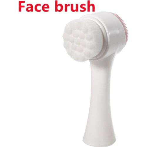 1pcs Double-Sided Silicone Facial Cleanser Brush Manual Blackhead Removal Brush Facial Cleansing Massage Wash Product New 2021