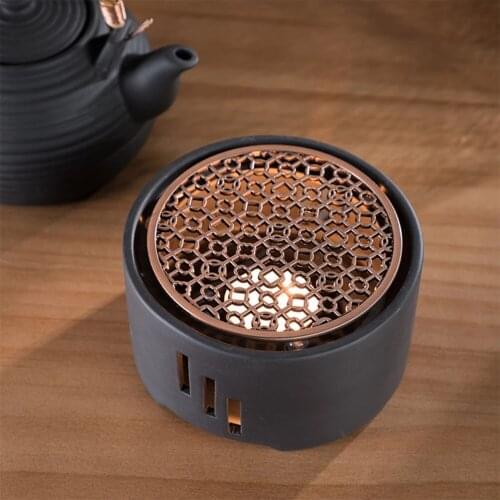 1PC Ceramic Candle Stand Tea Heater Tea Stove Milk Warmer Candle Holder with Mat without Candle for Home Cafe