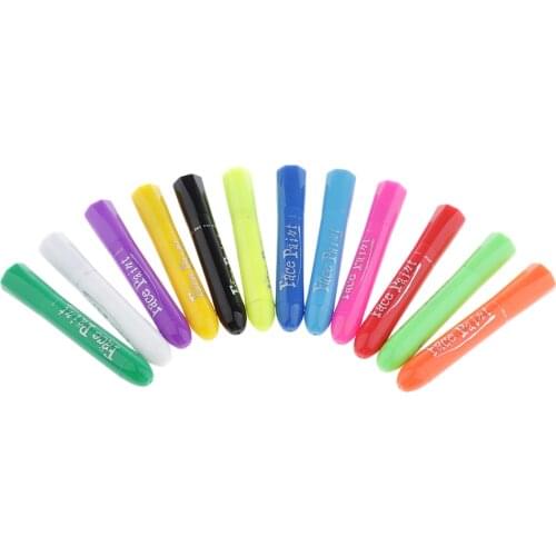 12pcs UV Glow In Dark Face Paint Crayon Sticks Body Painting Supply Make Up