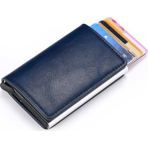 Antimagnetic Automatic Pop-up Single Aluminum Alloy Card Bag Credit Card Metal Business Card Case Wallet Mens Wallet