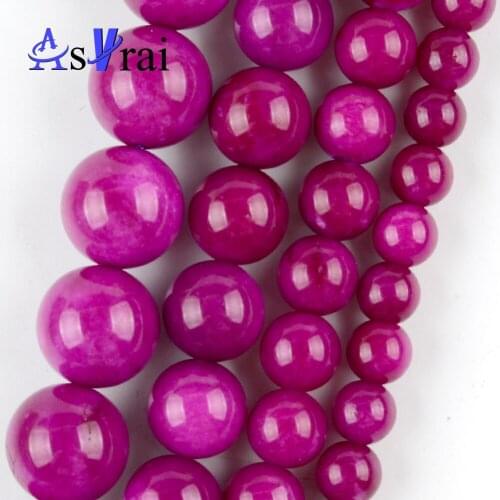 Natural Stone Sugilite Jades Spacer Loose Round Beads For Jewelry Making 6/8/10/12mm Diy Bracelets Accessories 15"