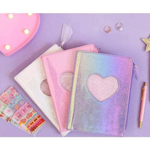 DIY Agendas 2020 Planner Diary Notebook Laser Weekly Monthly Organizer Note Pads Love Diamond Note Book Fichario Journal Notepad