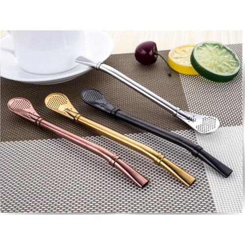 Stainless Steel Drinking Straw Filter Handmade Yerba Mate Tea Bombilla Gourd Washable Practical Tools Bar Accessories
