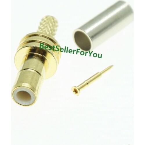 SMB male plug straight connector solder Crimp for LMR100 RG316 RG174 cable