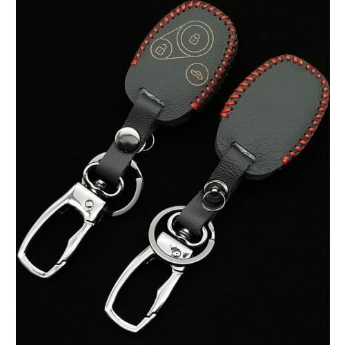 High Quality Leather Cover For Honda 2003 2008 2009 2010 2011 2012 Accord CRV Civic Fit Pilot 3 Buttons Remote Key Case