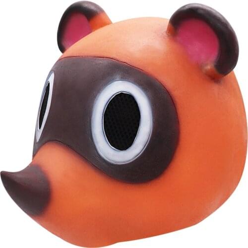 Animal Cosplay Crossing Tom Nook Cosplay Mask Latex Masks Helmet Halloween Carnival Masquerade Party Costume Props
