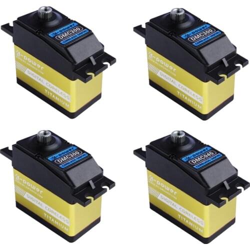 K-power 3X*DMC300 & 1X* DMC045 Coreless Motor JR plug Digital Combo Servo for RC 800H Helicopter