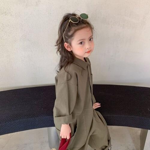 2021 Autumn New Children Wear Boys And Girls Overalls Rompers Japanese Korean Style 3-8 Years Old