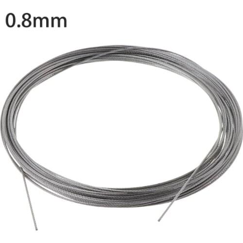 New 10m 304 Stainless Steel Wire Rope Soft Fishing Lifting Cable 7×7 Clothesline G32A