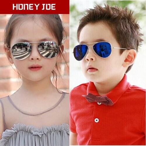 Boys Girls Goggles Alloy Sunglasses Retro Fashion Children Students Classic Vintage Eyewear Shades Outdoor Sun Glasses UV400