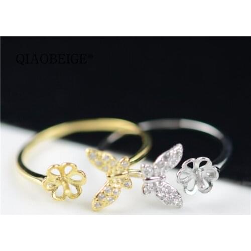 QIAOBEIGE Rings With Diamonds