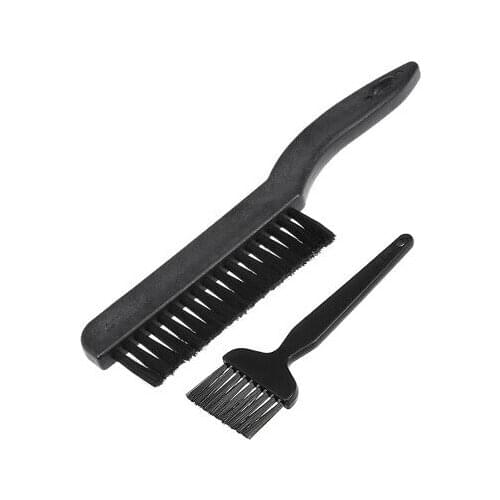 2 in 1 Anti Static Brush Handle Conductive Ground Motherboard ESD Comb Black