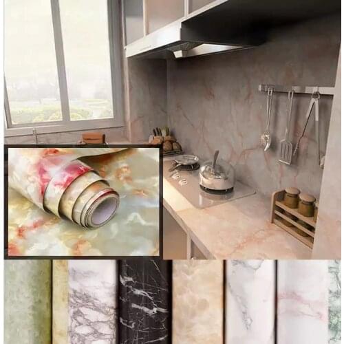 Modern Living Room Kitchen Furniture Desktop Waterproof Marble Wallpaper Vinyl Self Adhesive Contact Paper Solid Home Decorative