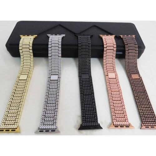 For Apple Watch Band 44mm 40mm 42mm 38mm Steel Fashion Strap Men/Women Personality Bracelet for iWatch Series 6/SE/5/4/3/2 Belt