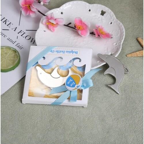 Wedding favor gift and giveaways for guest -- Beach party Adorable Dolphin Bottle opener party souvenir LX4439