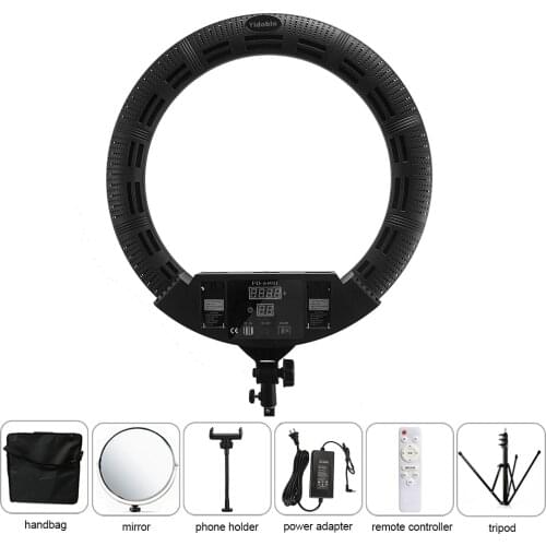100w LED Ring Lamp Light with Tripod Yidoblo FD-640II 22 Inch Bi-color Photography Lighting Photo Studio Light USB Support
