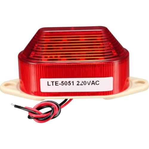 Uxcell LED Warning Light Bulb Flashing Industrial Signal Tower Lamp AC 220V Red LTE-5051 Indicator Lights alarm light