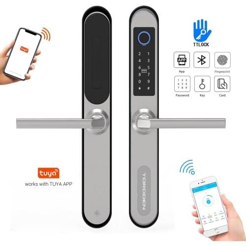 TORDDEN TTLock Tuya European Waterproof Fingerprint Lock Electronic Lock Smart Lock Smart Home Card Password Key Smart Door Lock
