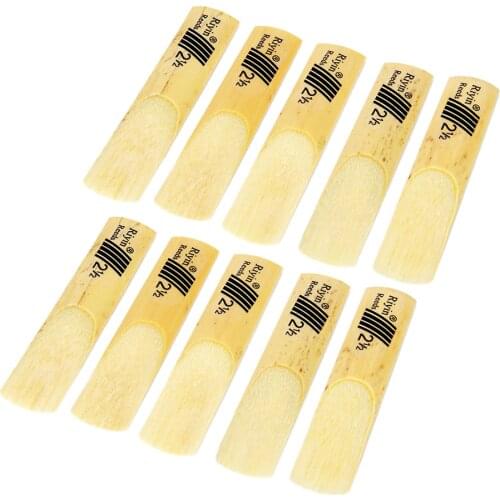 Pack 10pcs Alto Sax Saxophone Reeds Strength 2.5 Reed 2 1/2 High Quality Saxophone Reeds Strength 2.5 Reeds
