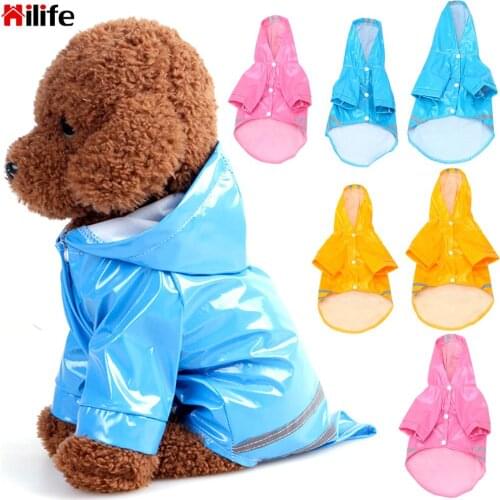 3 Colors Pet Water Resistant Clothes M/L Hoody Waterproof Dog Jackets Raincoats for Dogs Cats Outdoor Puppy Dog Rain Coat