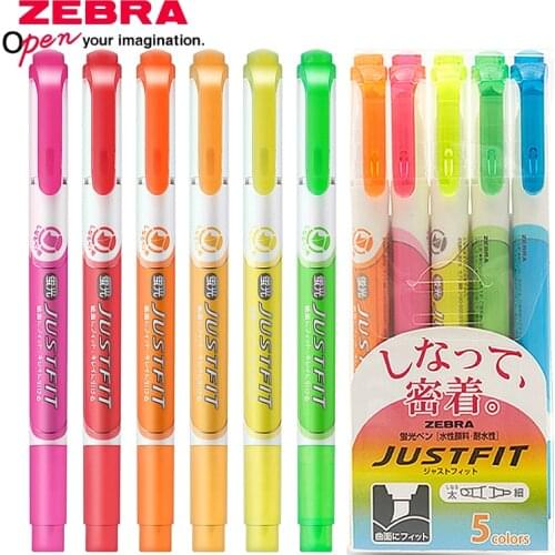 Japan ZEBRA color highlighter WKT17 double-head oblique tip pen student with soft tip marker marker