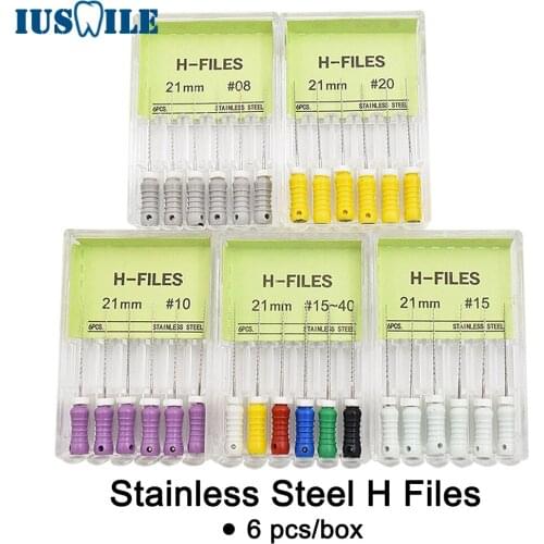 1 Box Dental Endo Files Stainless Steel H Files For Root Canal Treatment