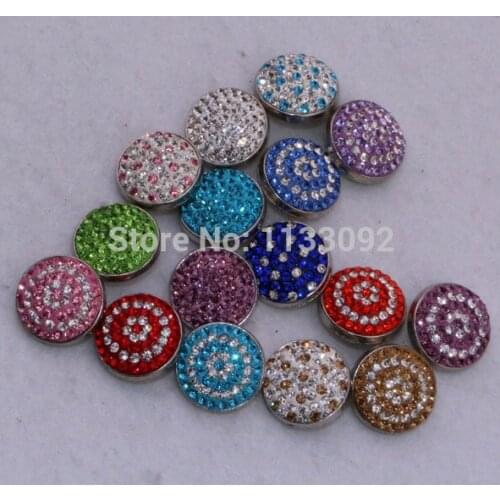16colors!!! Wholesale 50pcs/lot 20mm snap buttons, metal diy rhinestone snap buttons fit snap jewelry