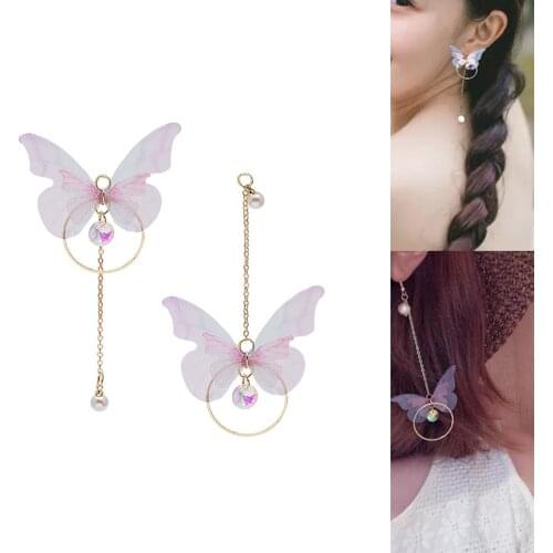 2020New 50Pcs Mesh Butterfly Pearl Rhinestone Button for DIY Jewelry Earrings and Necklace Pendants or Hair Accessoriess BY45